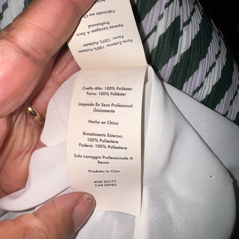 Diane Von Furstenberg Green and White Gwenyth Midi Pencil Skirt - Picture 7 of 7